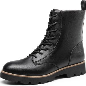 DREAM PAIRS Women's Combat Ankle Boots Lace up Lug Sole Fashion Booties Shoes